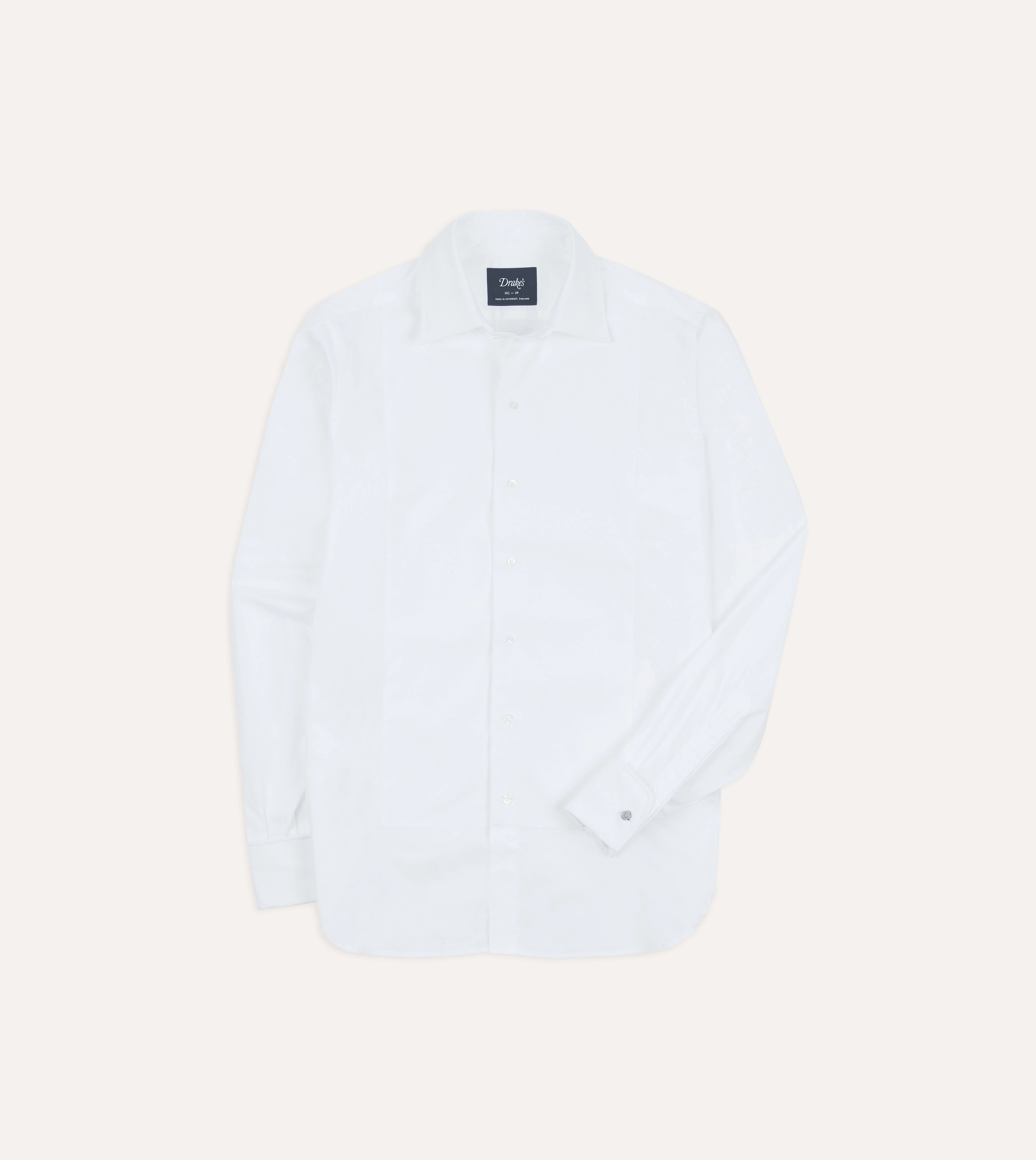 Lace Accent Thermoregulating Layer White Cotton Bib Front Dinner Shirt