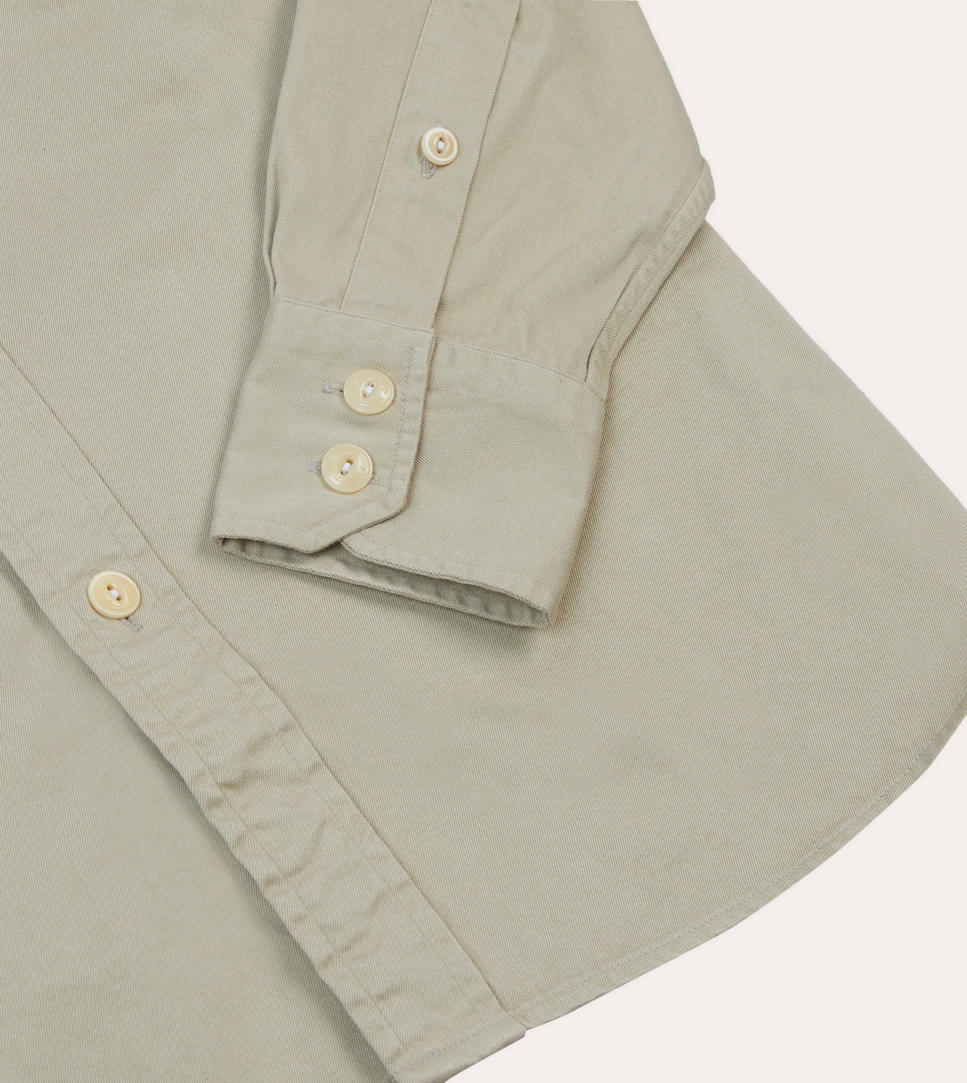 Stone Cotton Long Point Collar Work Shirt Country Escape Shimmer Effect