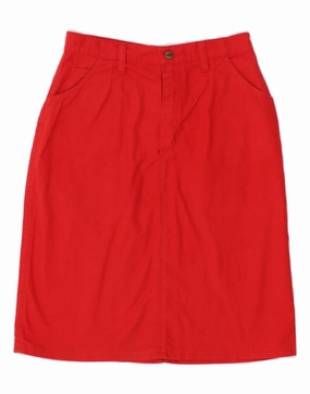 Cool Form WRANGLER Girls Pencil Skirt 12-13 Years W26  Red Cotton