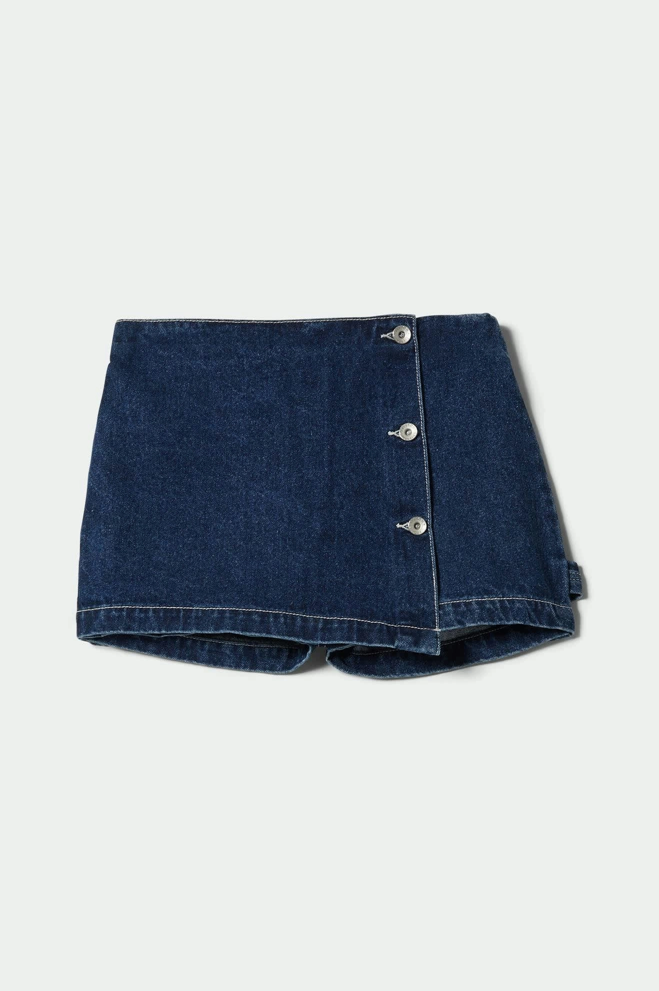 Wrap Skort - Rinse Denim LaserCutEdging
