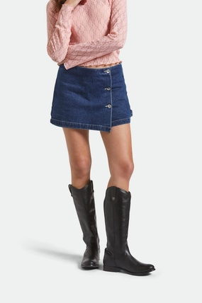 Wrap Skort - Rinse Denim Mood Match