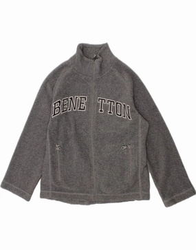 Stroll suitable for outdoor adventures UNITED COLORS OF BENETTON Boys Graphic Fleece Jacket 7-8 Years Grey