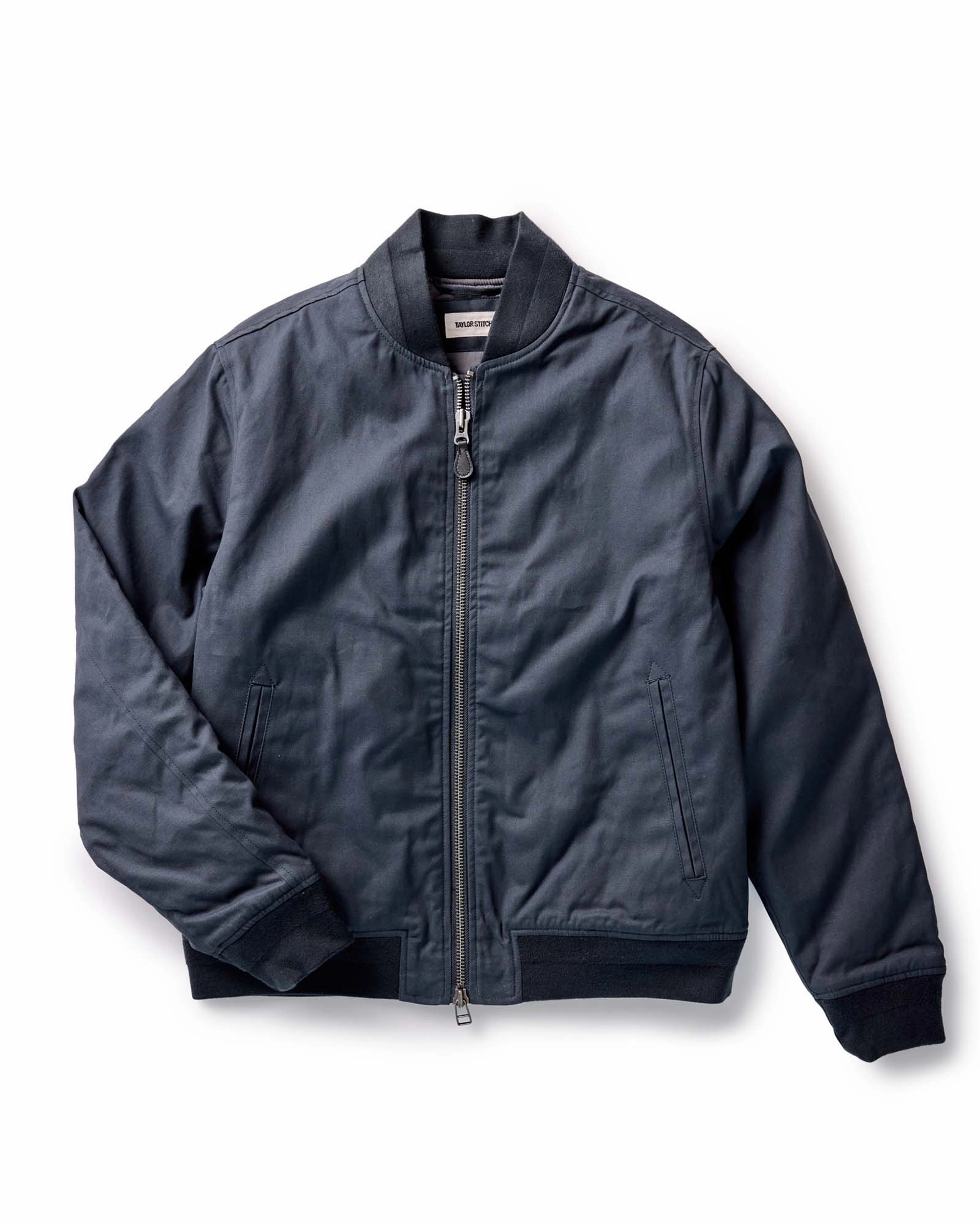 Smart The Insulated Bomber Jacket in Dark Navy Dry Wax