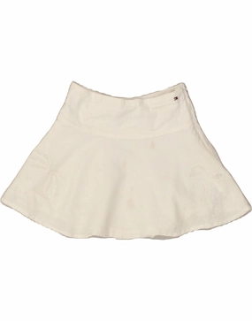 Understated Charm Simple Style TOMMY HILFIGER Girls A-Line Skirt 5-6 Years W20 White Cotton