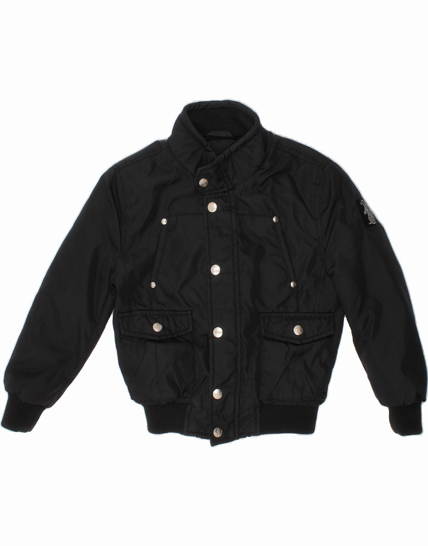 REFRIGIWEAR Boys Bomber Jacket 3-4 Years Black Nylon Authorize Flexible Cuff