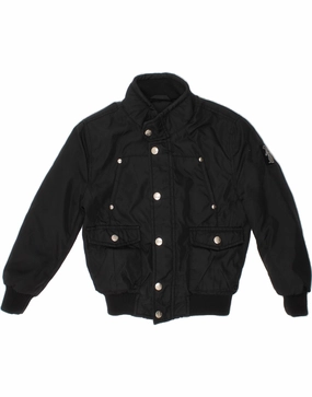 REFRIGIWEAR Boys Bomber Jacket 3-4 Years Black Nylon Authorize Flexible Cuff