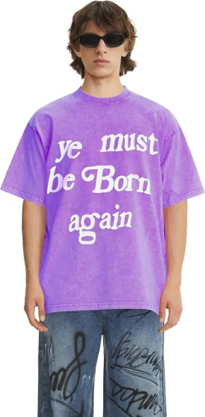Ye Must be Born Again T-Shirt Hip Hop Cotton Oversized Short Sleeve for Men