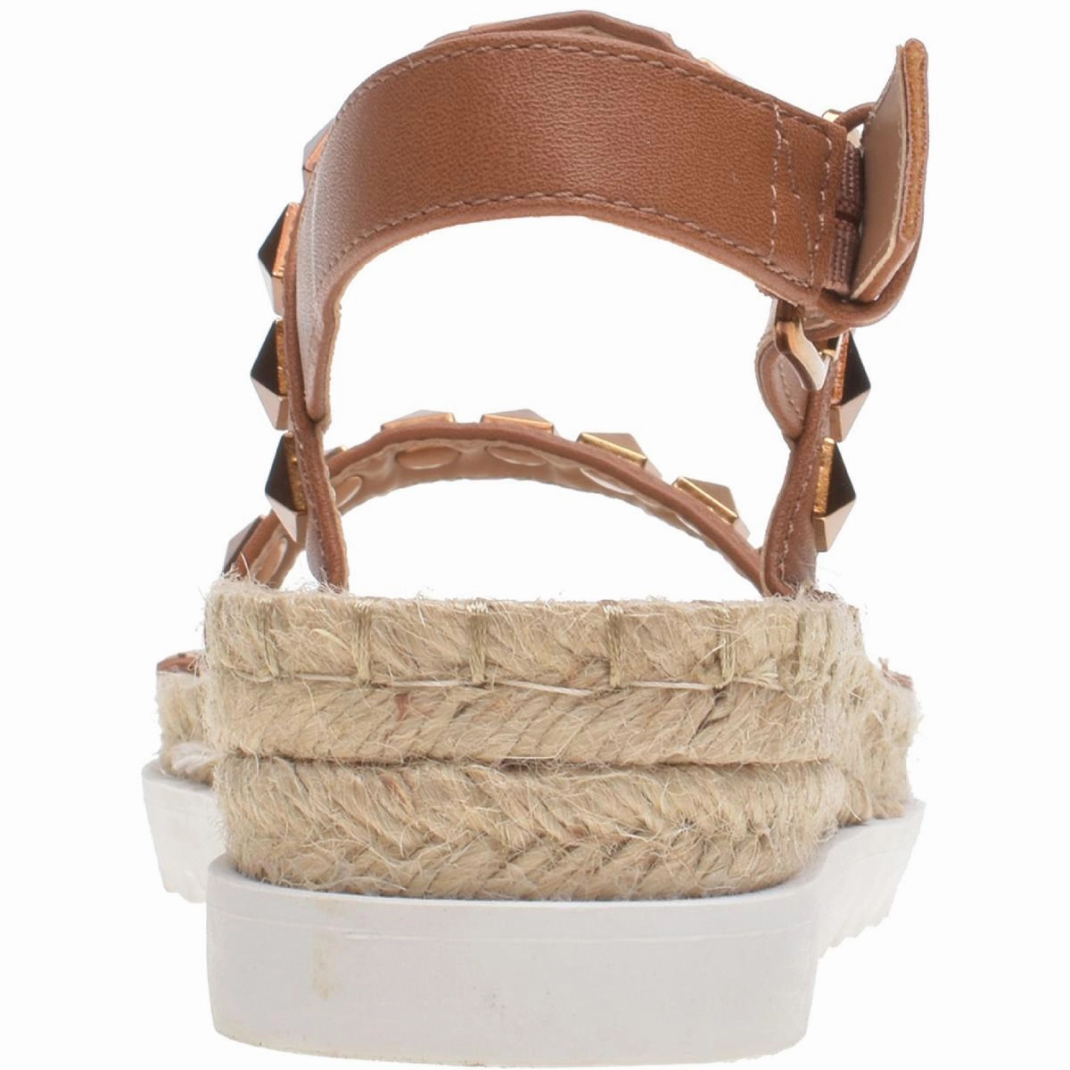 Go Casual Yelenah Womens Faux Leather Studded Espadrilles
