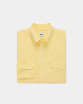 Yellow Zephyr Oxford Shirt - Trim Fit Stretch Fit Technology