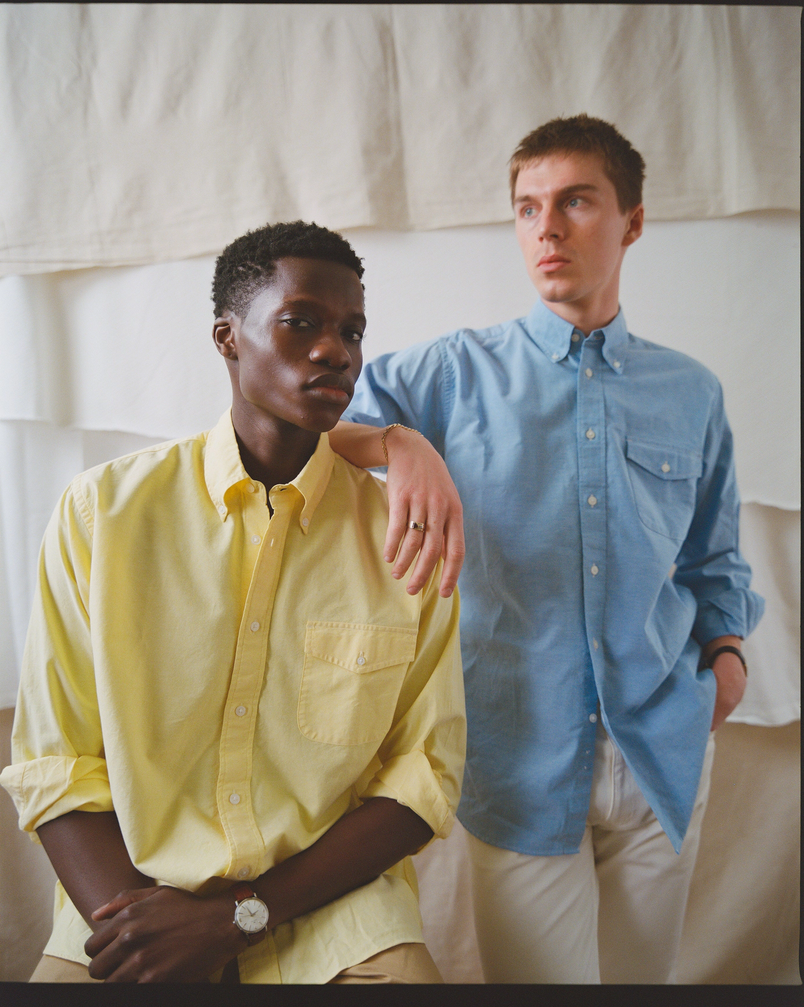 Yellow Zephyr Oxford Shirt - Trim Fit Effortless Comfort
