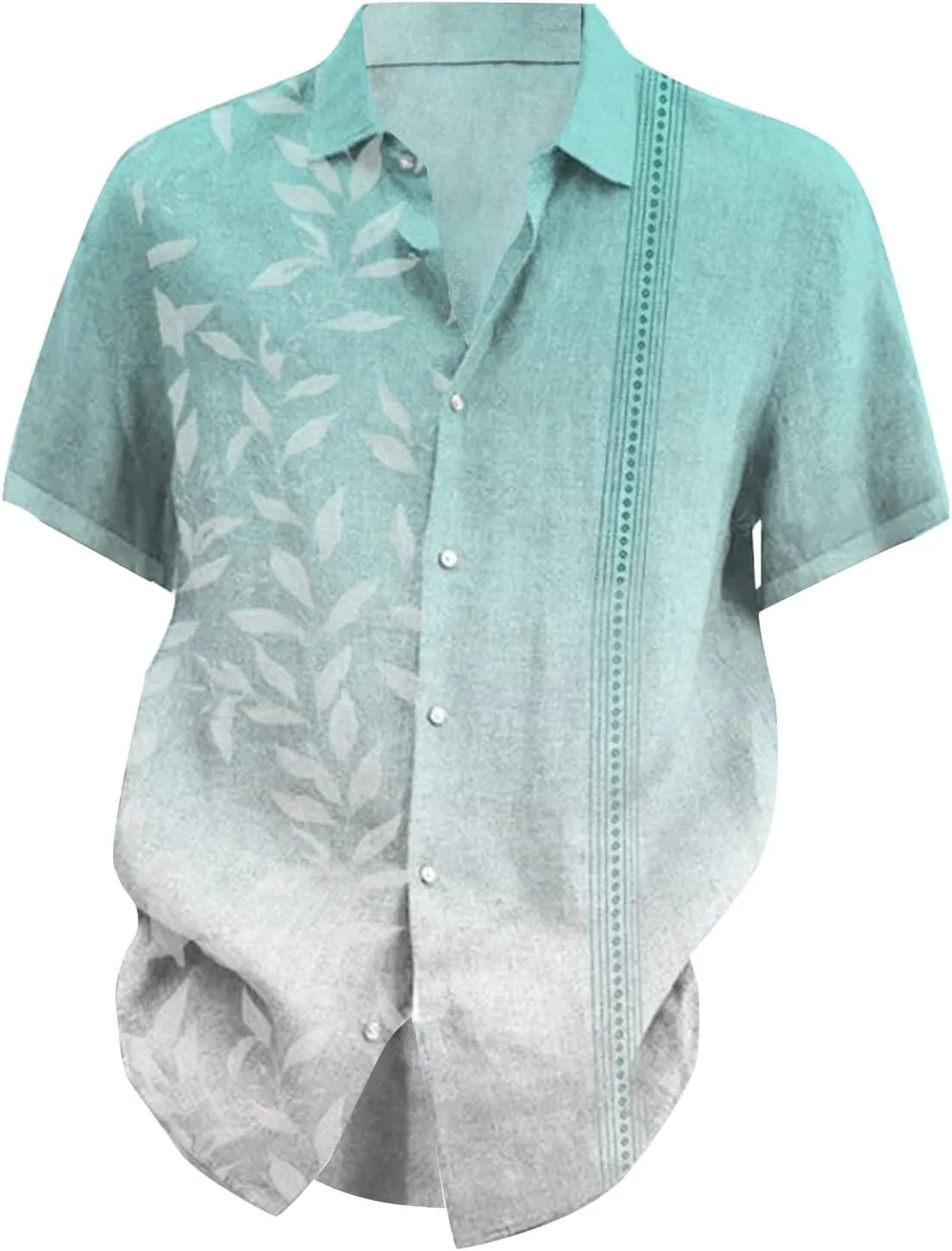 Ymosrh Men's Shirts Designer Spring Summer Casual Cotton Linen Solid Color Short Sleeve Shirts Loose