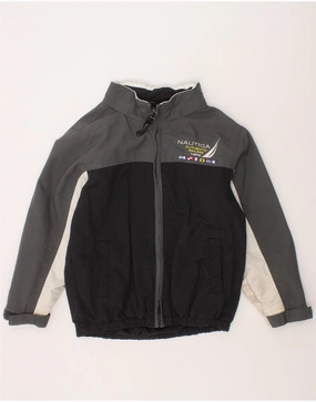 Wind Chill concert - goers NAUTICA Boys Hooded Windbreaker Jacket 3-4 Years Small  Black Colourblock