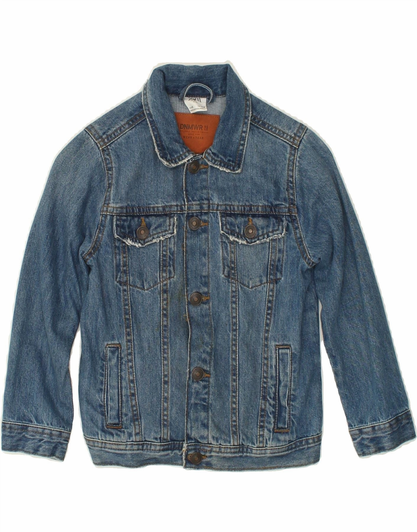 ZARA Boys Denim Jacket 5-6 Years Blue Base Insulation