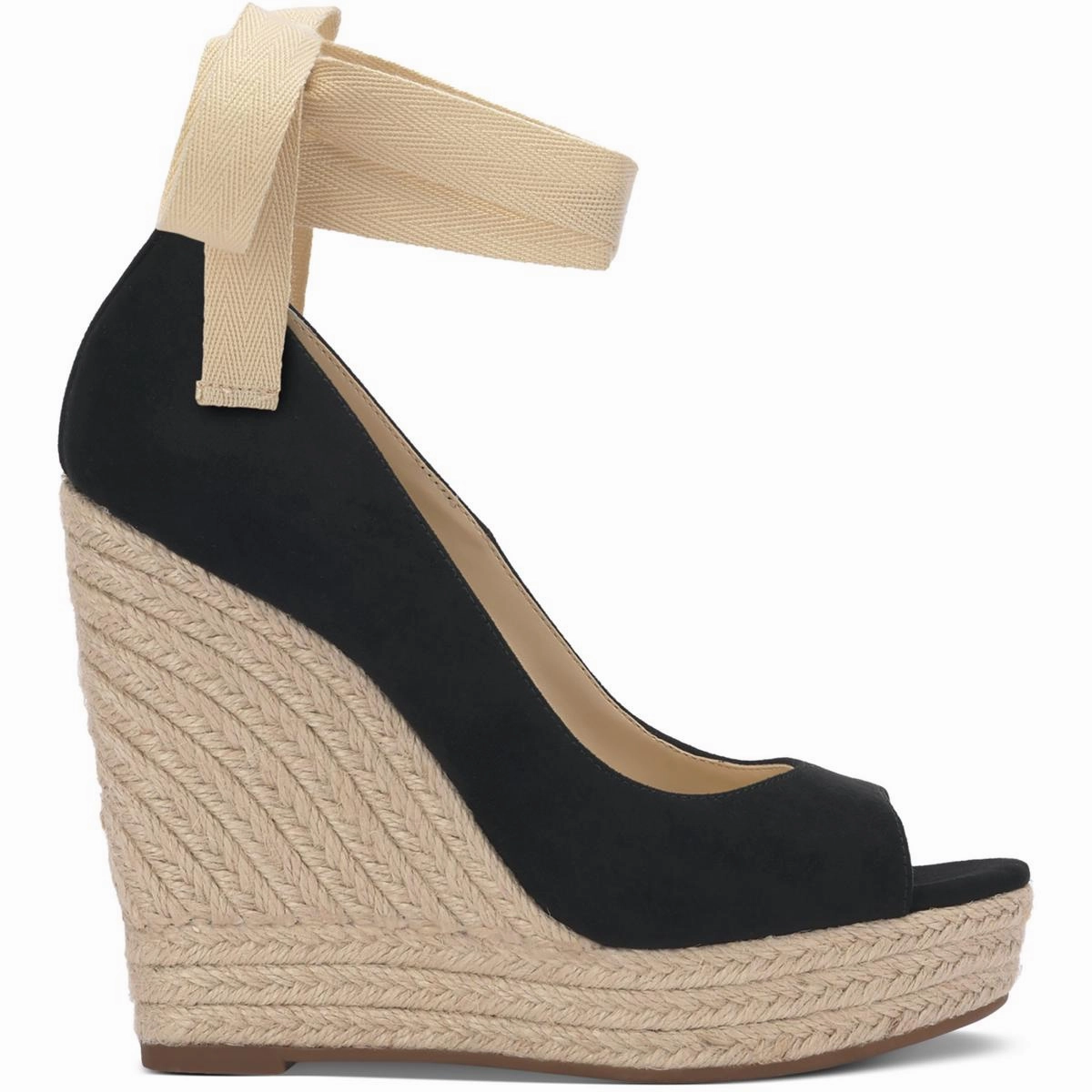 Bow Base Zavida Womens Ankle Strap Wedge Sandals