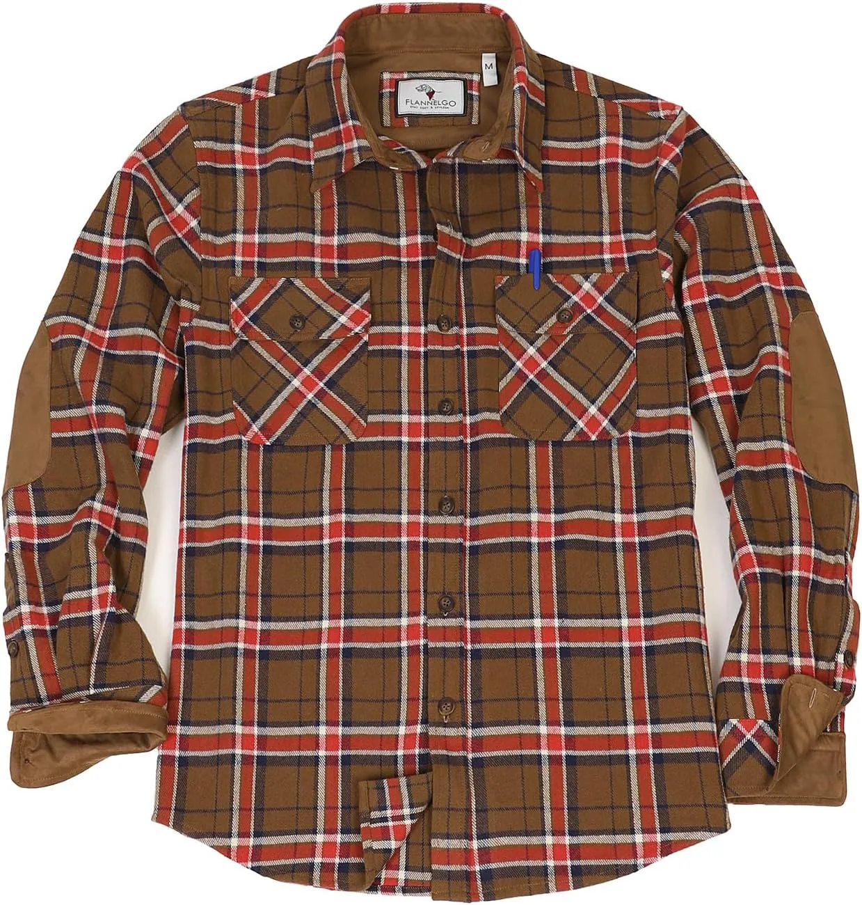 ZENTHACE Men's Rugged Burlyweight Performance Flannel Shirt,Outdoor Lumberjack Checkered Shirts