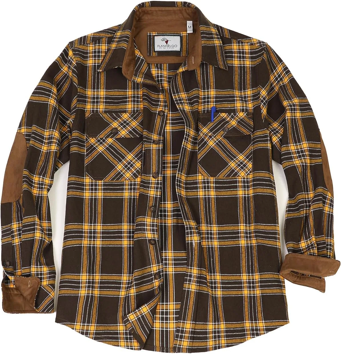 ZENTHACE Men's Rugged Burlyweight Performance Flannel Shirt,Outdoor Lumberjack Checkered Shirts