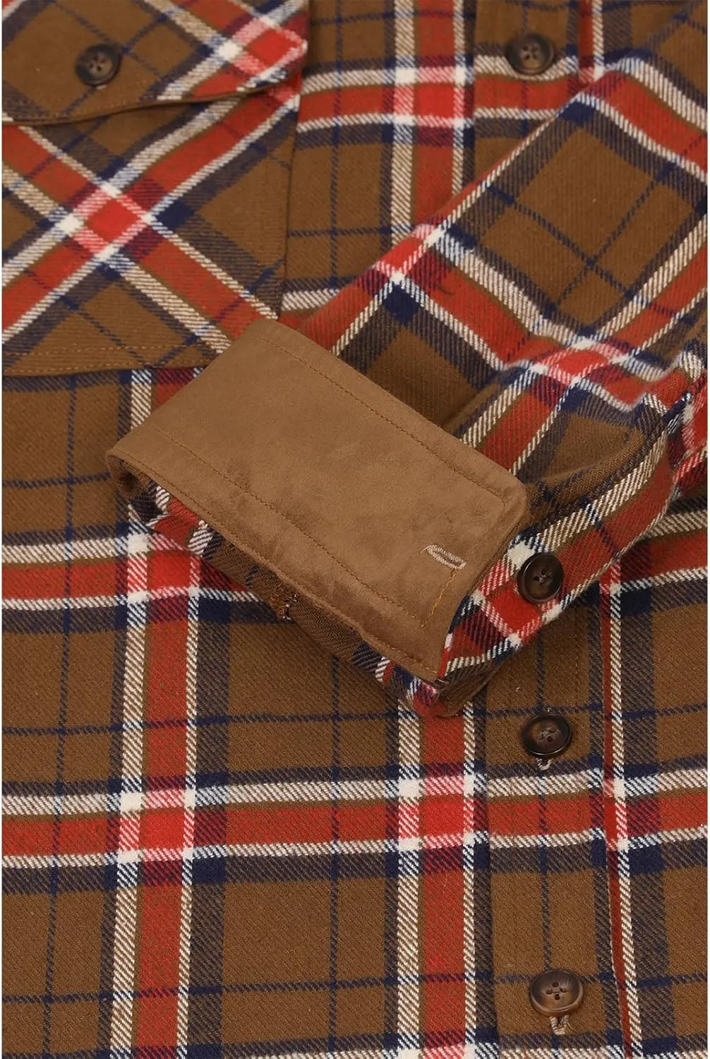 ZENTHACE Men's Rugged Burlyweight Performance Flannel Shirt,Outdoor Lumberjack Checkered Shirts