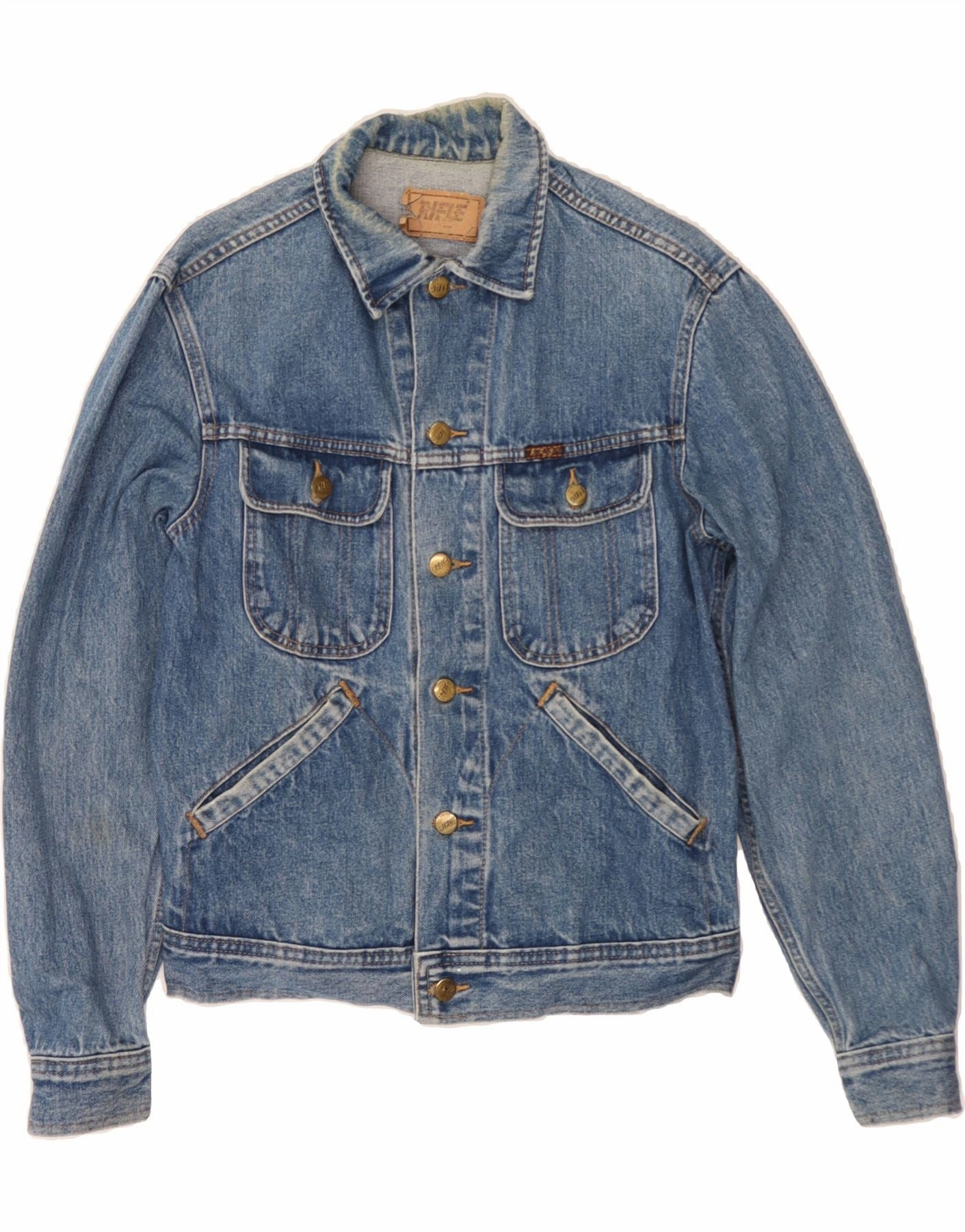 RIFLE Boys Denim Jacket 14-15 Years Blue Base-layer